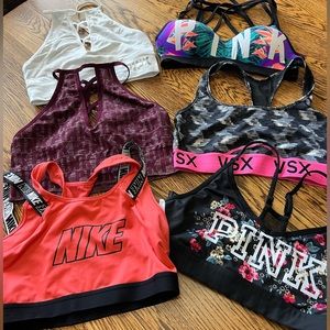 Lot bundle Victoria secret pink adidas workout sports bra large